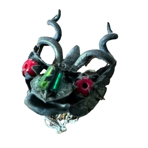 Japanese Warrior Metal Figurine Bead Embellishments Intricate Detailing - Picture 5 of 11